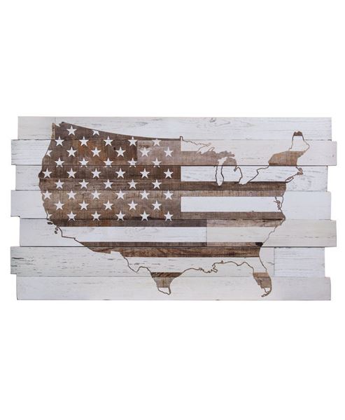Picture of Whitewash USA Flag Sign
