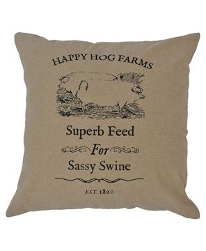 Picture of Sassy Swine Fabric Pillow Cover