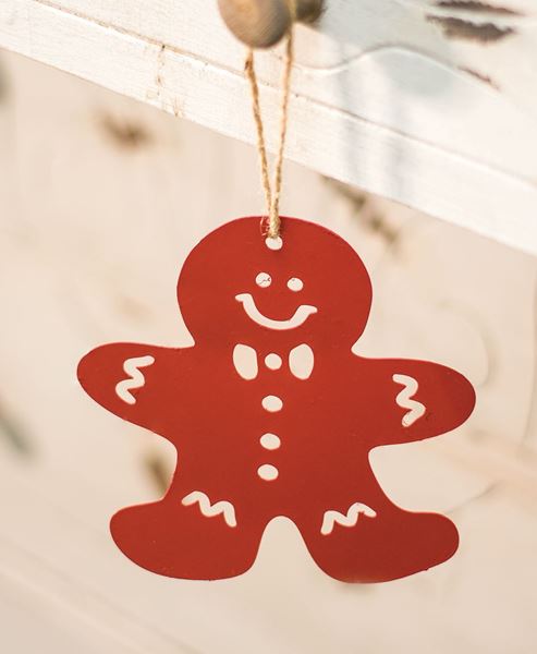 Jolly Red Gingerbread Ornament 