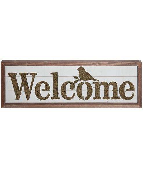 Mossy Welcome Sign
