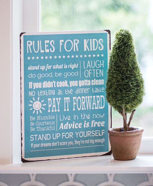 Picture of Rules for Kids Sign