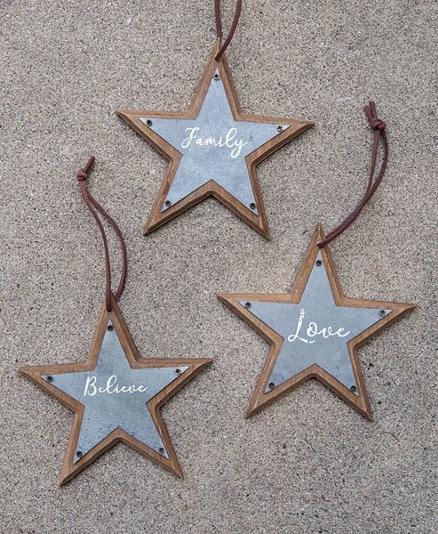  Star Ornaments, 3/Set 