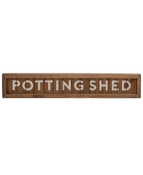Potting Shed Slatted Wood Sign