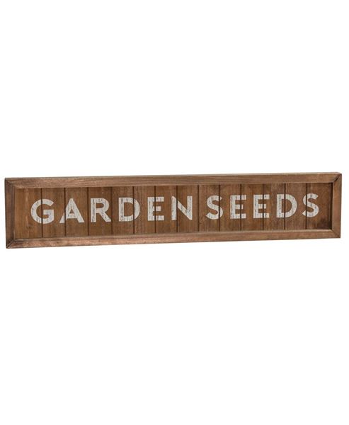Garden Seeds Slatted Wood Sign
