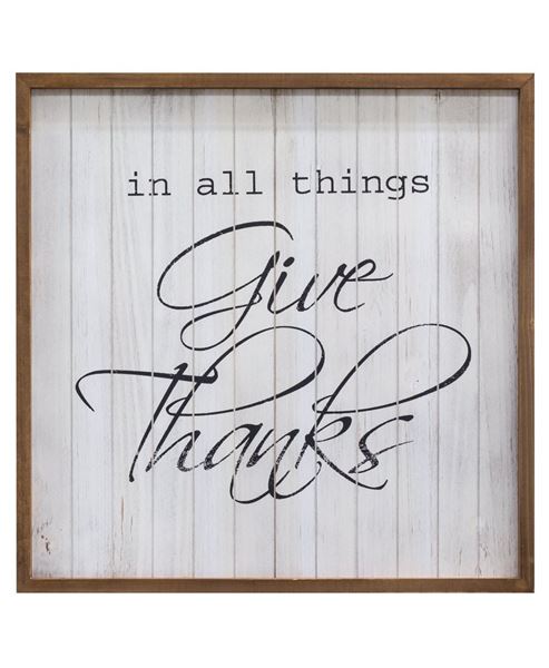 All Things Give Thanks Framed Sign