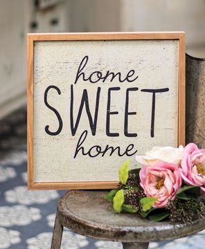 Framed Home Sweet Home Sign