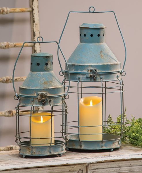 Picture of Rustic Double Lanterns, 2/Set