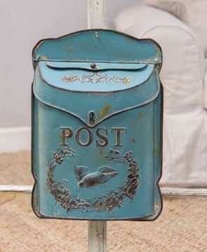 Picture of Rustic Blue Post Box