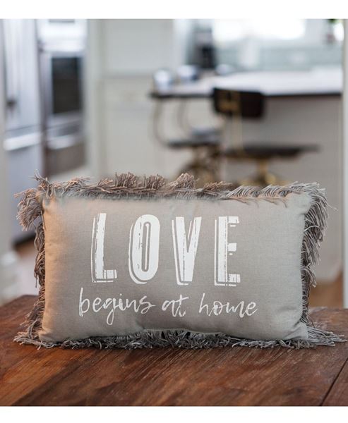 Picture of Love Begins at Home Pillow