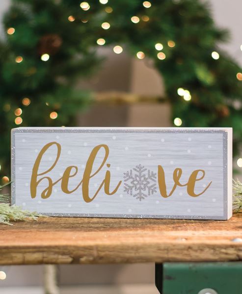 Picture of Believe Box Sign