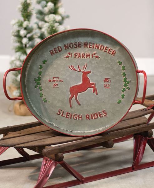 Picture of Red Nose Reindeer Metal Tray