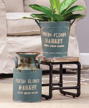 Picture of Vintage Fresh Flower Market Bucket