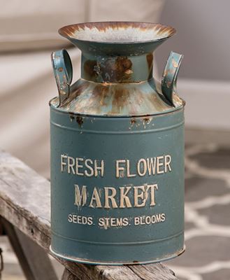 Picture of Vintage Fresh Flower Market Milk Can