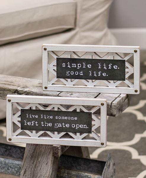 Picture of Simple Life Lattice Sign, 2 asst.