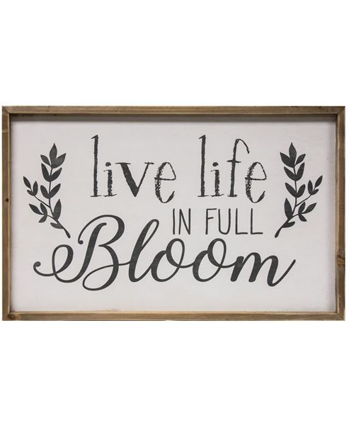 Picture of Live Life in Full Bloom Framed Wall Sign