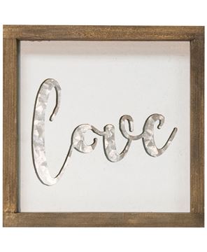 Picture of Framed Love Sign with Metal Cutout