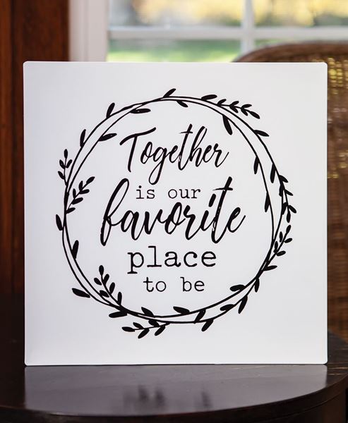 Picture of Together is our Favorite Place to be Metal Wall Sign