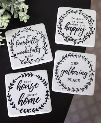 Picture of The Gathering Place White Coaster Set