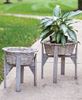 Picture of Gray Willow Flower Basket Stand, Small