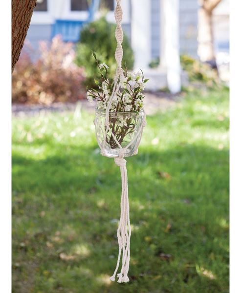 Picture of Macrame Hanger with Glass Pot