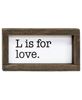 Picture of L Is For Love Framed Duo Signs