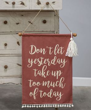 Picture of Don't Let Yesterday Fabric Banner