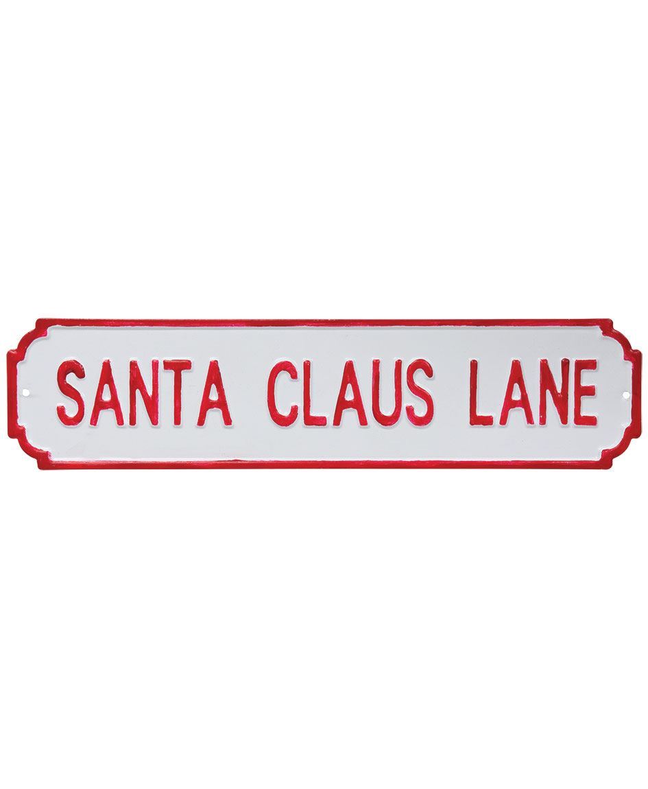 Santa Claus Lane Street Sign 3x18 Metal Plaque SA-1371 