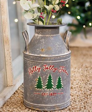 Picture of Holly Jolly Farm Milk Can