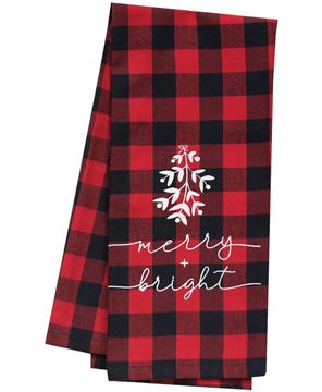 Picture of Red Buffalo Check Merry & Bright Christmas Towel