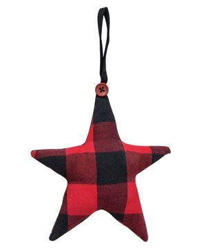 Picture of Red Buffalo Check Fabric Star Ornament