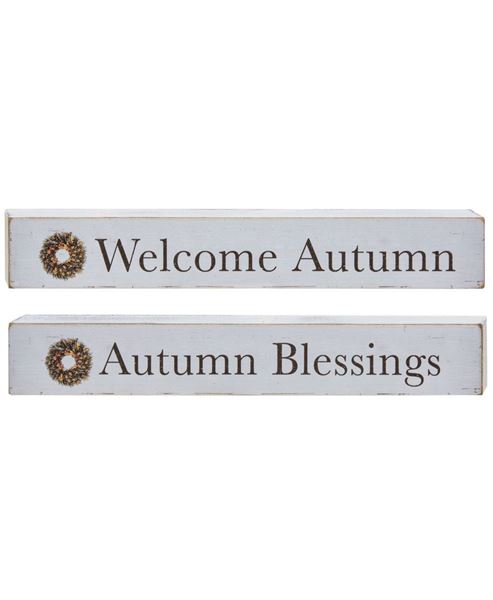 Picture of Autumn Blessings Wood Block, 2 Asstd.
