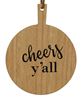 Picture of Cheers Y'all Mini Cutting Board Ornament, 2/Asst.