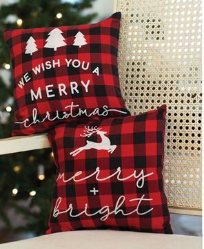 Rustic Xmas Tree Holiday Decorations 12 Pack 9 Buffalo Plaid Snowflake with Plush Faux Fur Cuff Red/Black Ivenf Christmas Mini Stockings