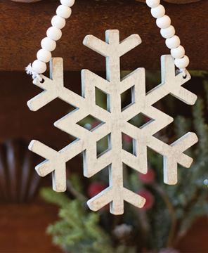 Picture of Distressed Wooden Snowflake Ornament