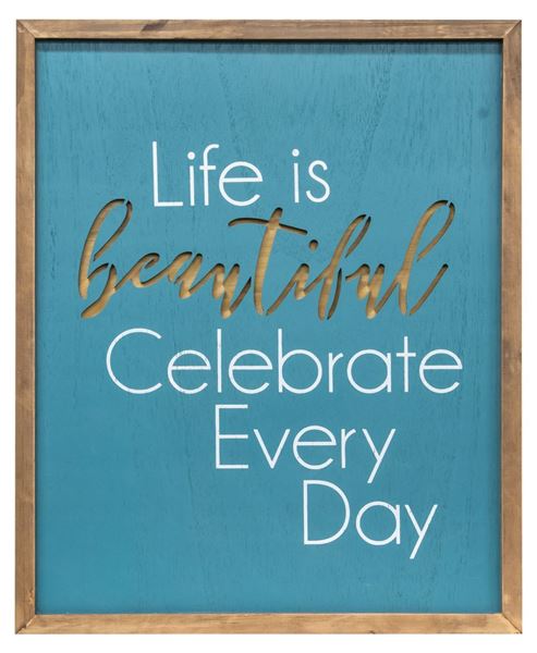 Picture of Life Is Beautiful Framed Cutout Wall Art