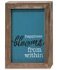 Picture of Happiness Blooms From Within Framed Cutout Sign