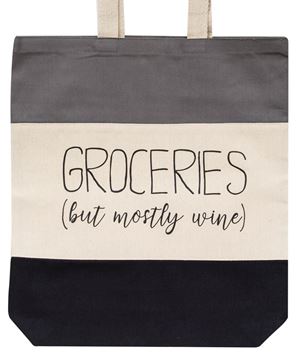 Picture of Groceries But Mostly Wine Tote