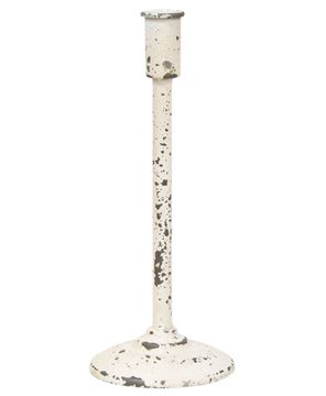 Picture of Distressed White Candle Holder, 11.75"