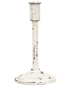 Picture of Distressed White Candle Holder, 9"