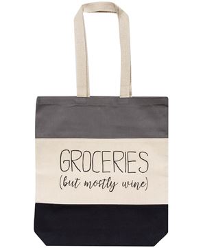 Picture of Groceries But Mostly Wine Tote