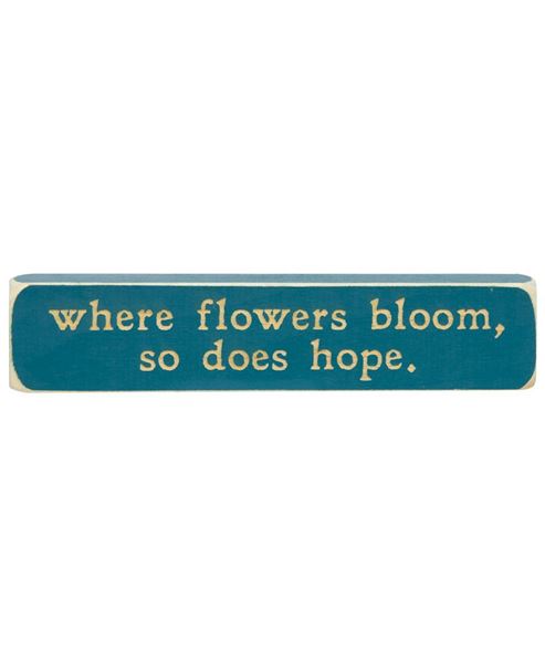 Picture of Where Flowers Bloom Laser Cut Block