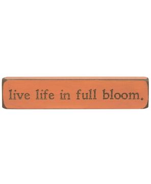 Picture of Live Life In Full Bloom Laser Cut Block
