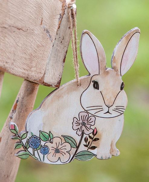 Picture of Vintage Bunny Wood Ornament
