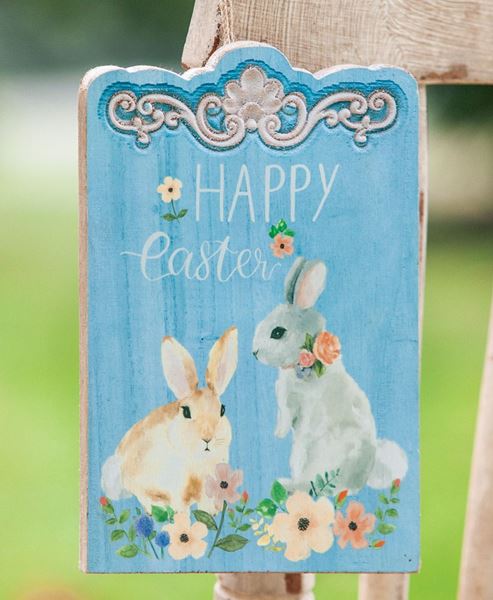 Picture of Happy Easter Bunny Wooden Sign