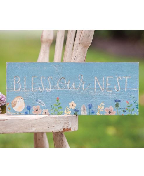 Picture of Bless Our Nest Spring Bird Sign