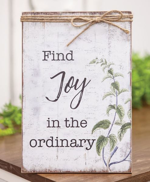 Picture of Find Joy In The Ordinary Jute Wrapped Sign