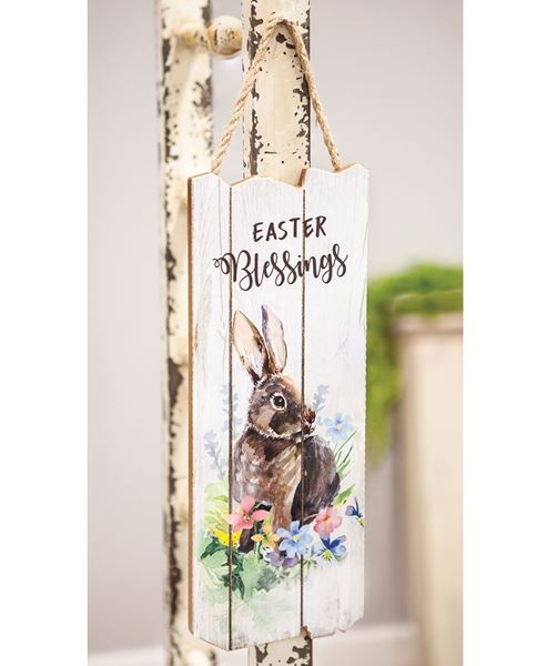 Picture of Easter Blessings Bunny Wooden Wall Hanging