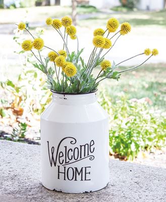 Picture of Welcome Home Metal Wall Milk Can