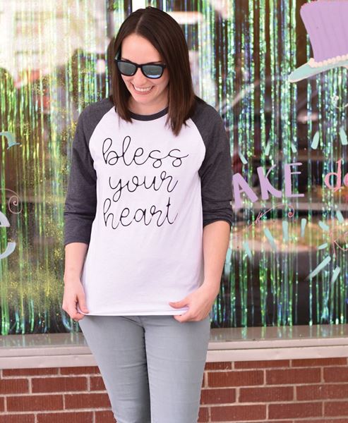 Picture of Bless Your Heart 3/4 Long Sleeve Tee
