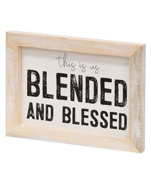 Picture of Blessed and Blended Framed Sign
